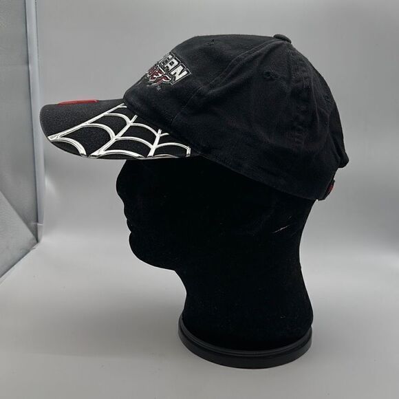 American Chopper Black Widow Hat Black Hook Loop Baseball Cap - Picture 2 of 6